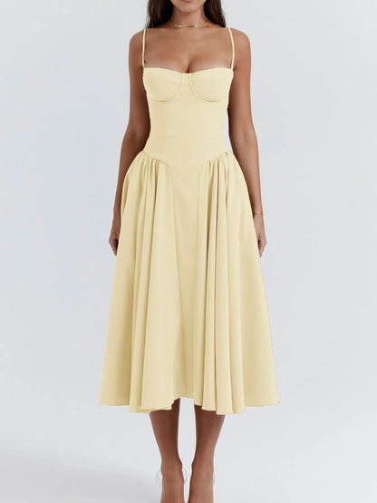 Hazel Blues® |  Ruched Sweetheart Neck Cami Dress