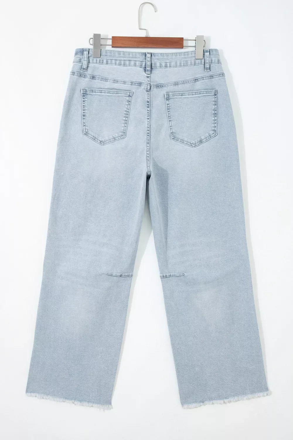 Hazel Blues® |  Light Wash Utility Pocket Straight Leg Jeans