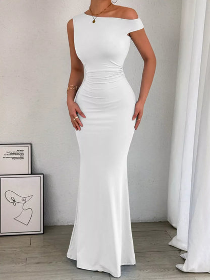Hazel Blues® |  One-Shoulder Ruched Bodycon Maxi Dress
