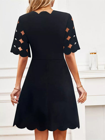 Hazel Blues® |  Cutout Half Sleeve Mini Dress