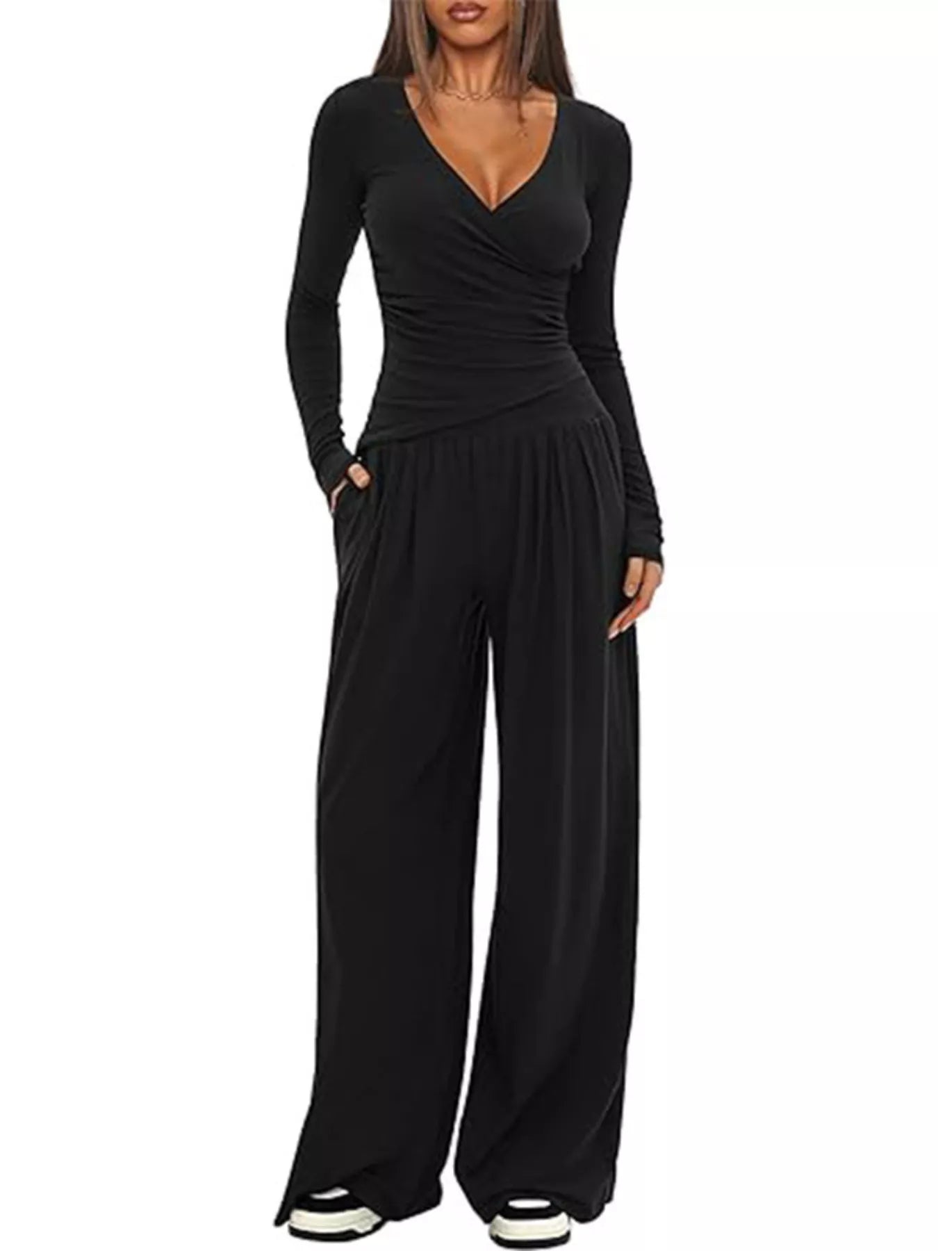 Hazel Blues® |  Casual Long Sleeve Top and Pants Two-Piece Set