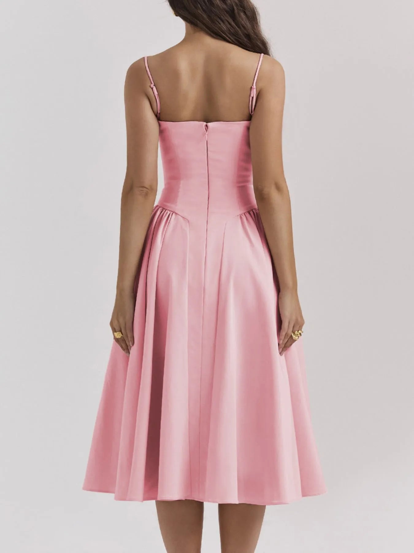 Hazel Blues® |  Ruched Sweetheart Neck Cami Dress