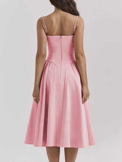 Hazel Blues® |  Ruched Sweetheart Neck Cami Dress