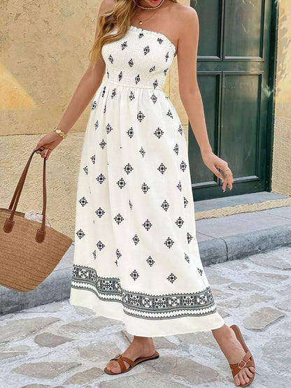 Hazel Blues® |  Smocked Tube Midi Dress