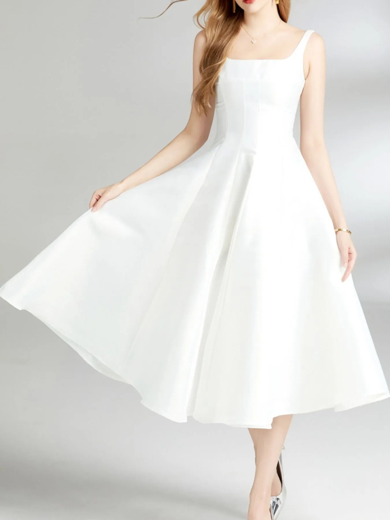Hazel Blues® |  A-Line Silhouette Midi Sleeveless Dress