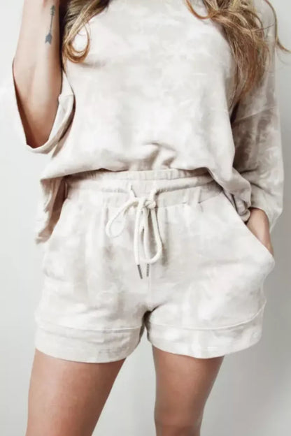Hazel Blues® |  Relaxed Fit Tie-Dye Top and Shorts Set