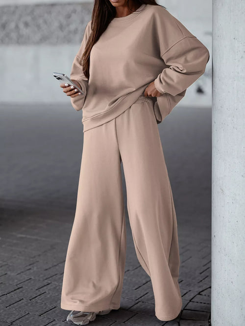 Hazel Blues® |  Casual Loose Fit Top and Pants Two-Piece Set