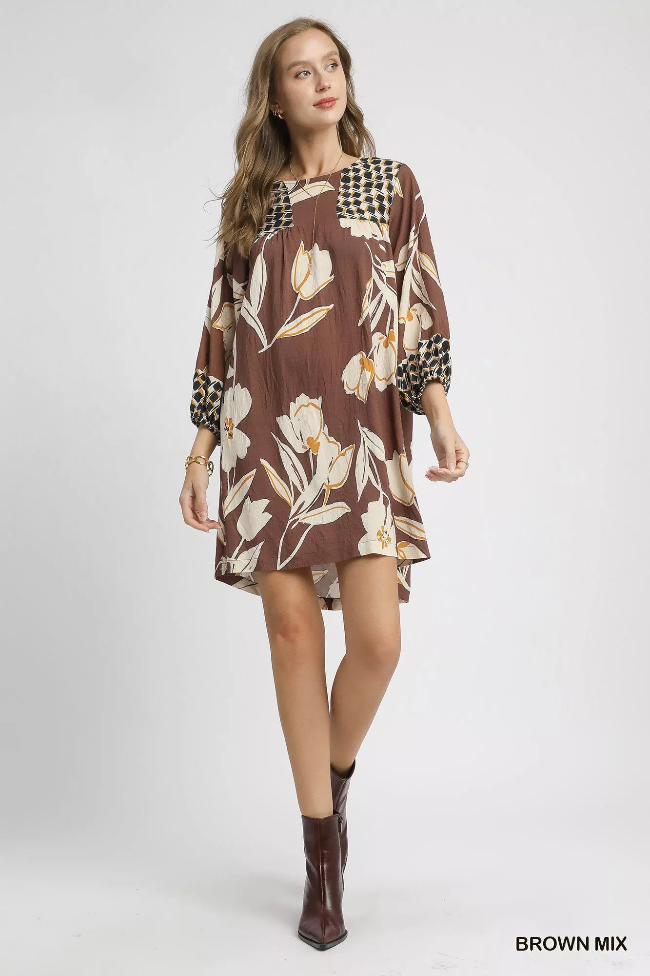 Hazel Blues® |  Umgee Floral High-Low Babydoll Dress