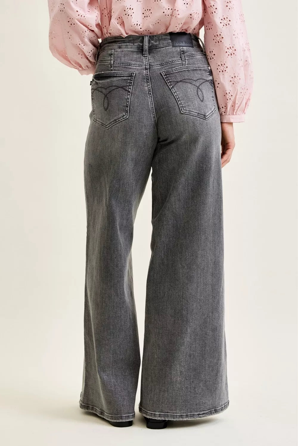 Hazel Blues® |  Judy Blue Mid Rise Palazzo Split Back Yoke