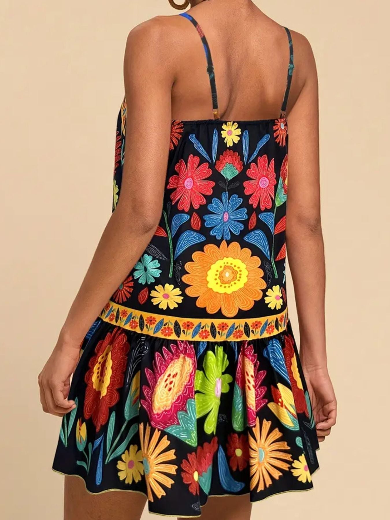 Hazel Blues® |  Floral Print Sleeveless Mini Dress