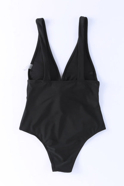 Hazel Blues® | Plunge Wide Strap One-Piece Swimwear