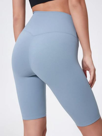 Hazel Blues® |  Millennia High Rise Wide Waistband Active Shorts