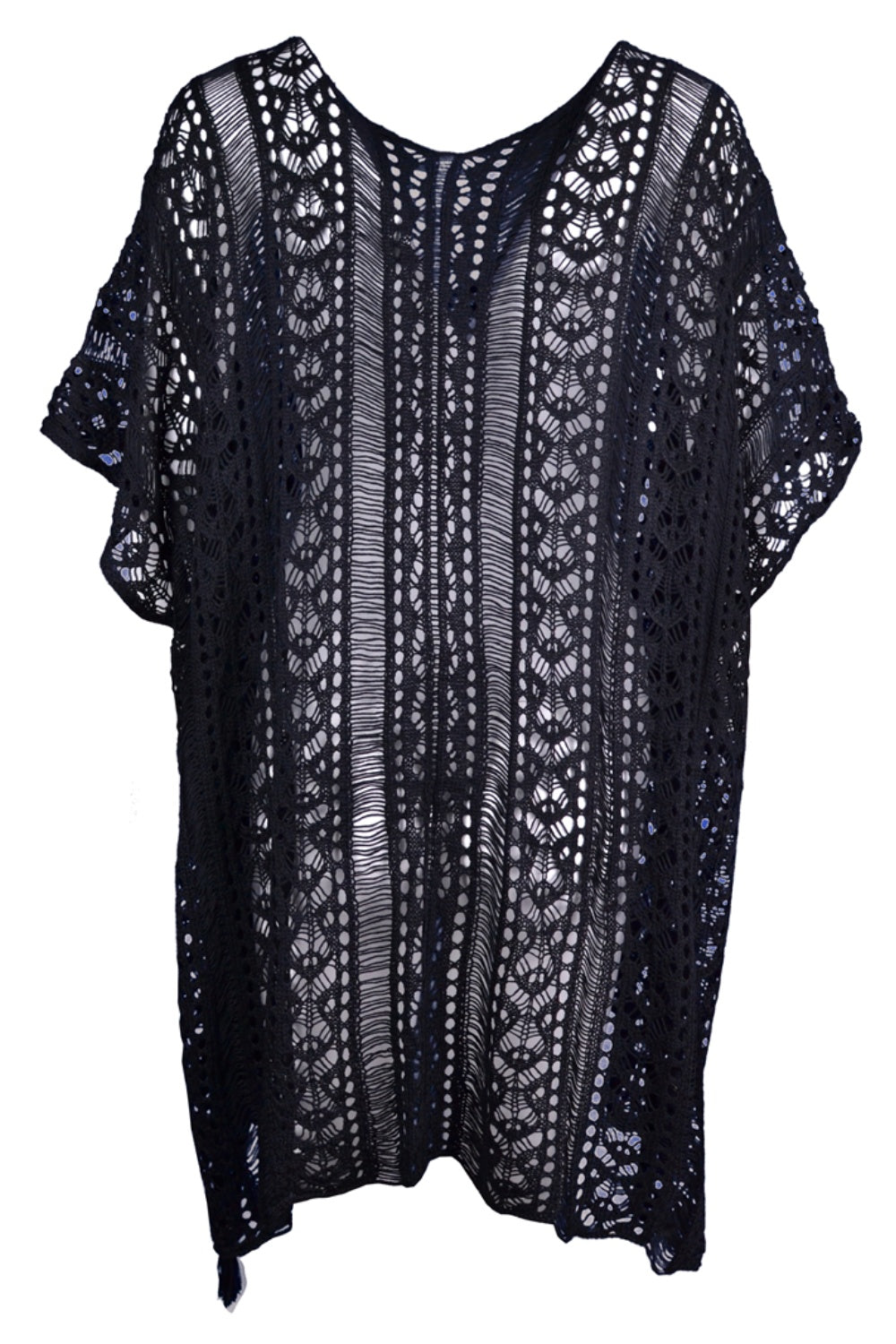Hazel Blues® | Cutout V-Neck Cover-Up with Tassel