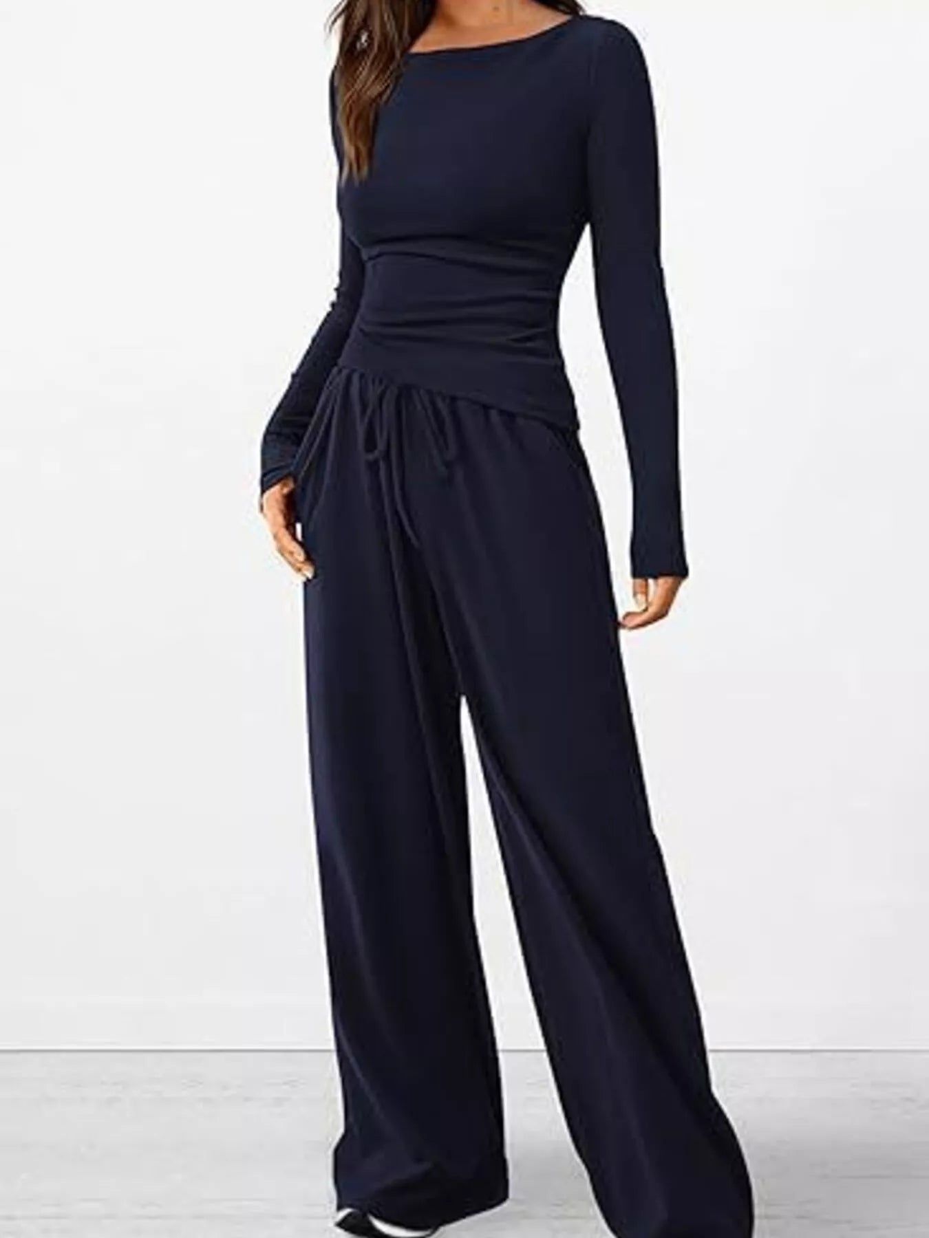 Hazel Blues® |  Long Sleeve Top and Wide Leg Pants Set