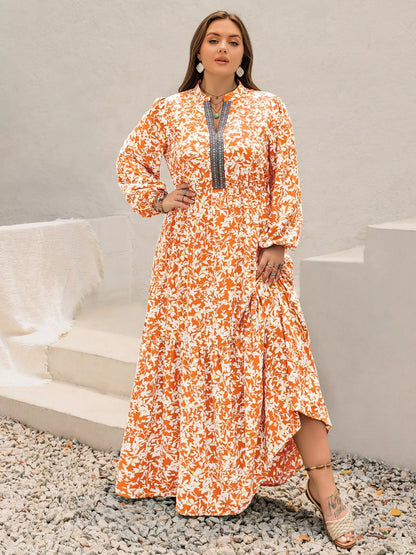 Hazel Blues® | Boho Floral Print Maxi Dress