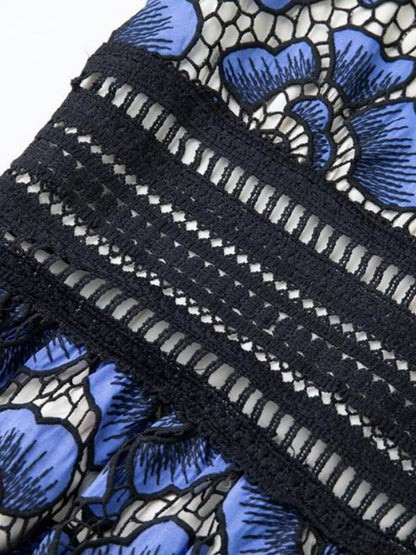 Hazel Blues® |  Printed V-Neck Ruffle Sleeve Midi Dress