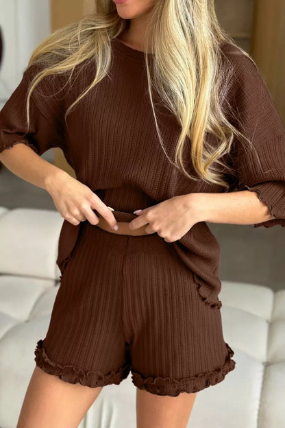 Hazel Blues® |  Half Sleeve Top and Shorts Set