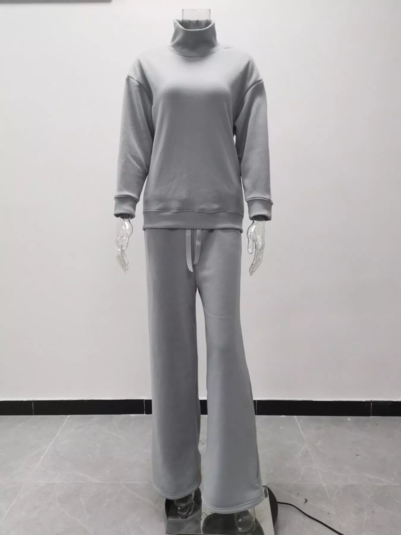 Hazel Blues® | Turtleneck Long Sleeve Top and Pants Sweater Set