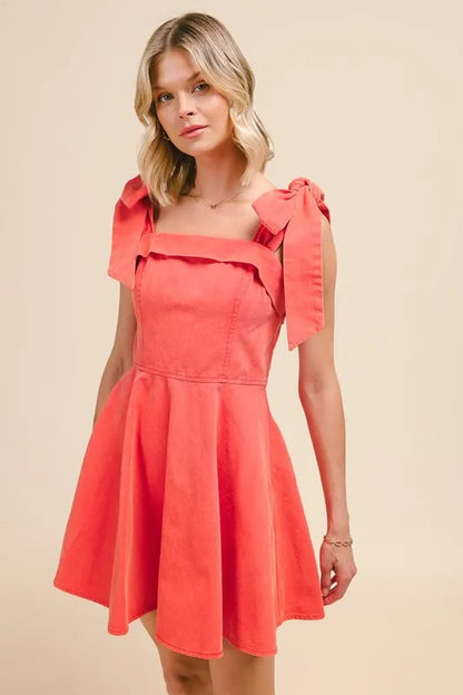 Hazel Blues® |  SO ME Fit and Flare Washed Gameday Dress