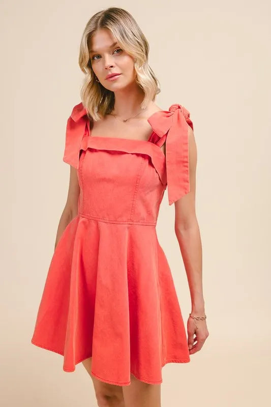 Hazel Blues® |  SO ME Fit and Flare Washed Gameday Dress