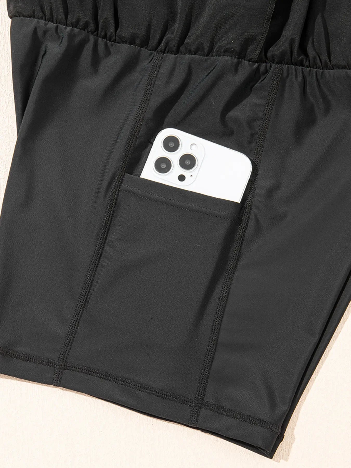 Hazel Blues® | High Waisted Drawstring Swim Shorts