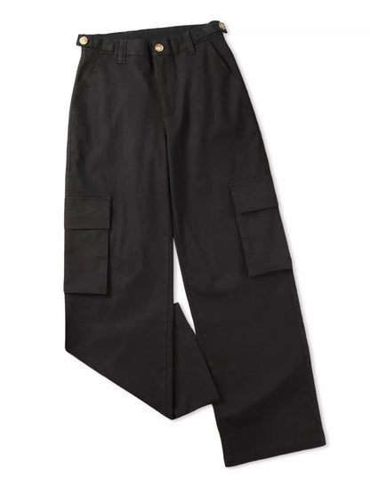Hazel Blues® |  High-Waisted Wide Leg Cargo Jeans