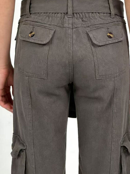 Hazel Blues® |  Wide Leg Cargo Jeans