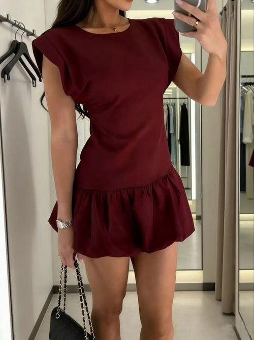 Hazel Blues® |  Ruffle Hem Mini Dress