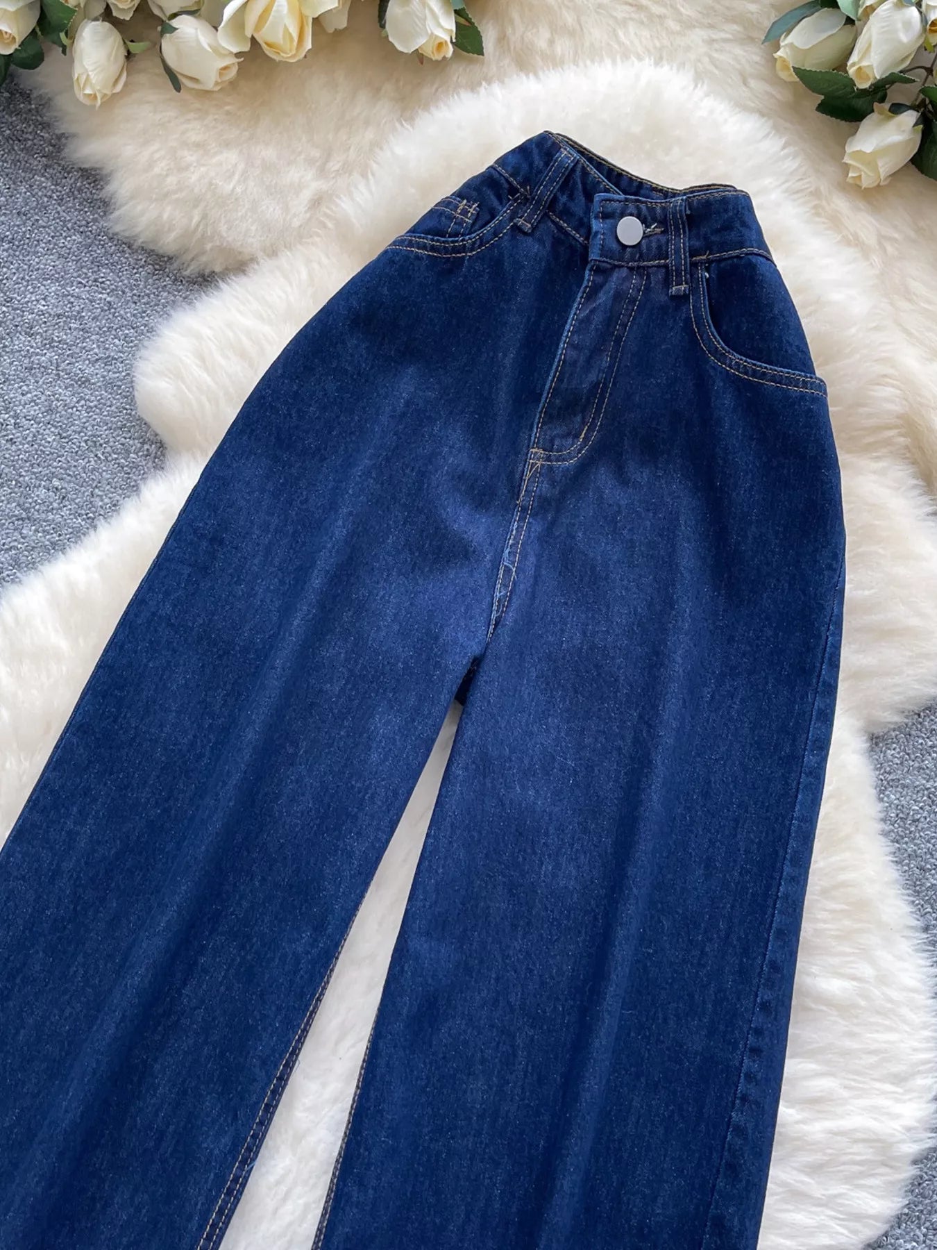 Hazel Blues® |  High Waist Wide Leg Jeans