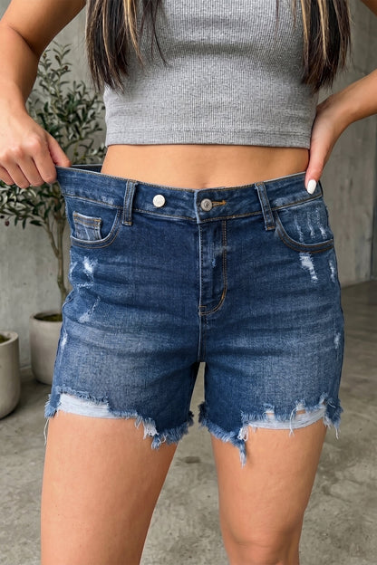 Hazel Blues® |  Weekend Edge Denim Shorts