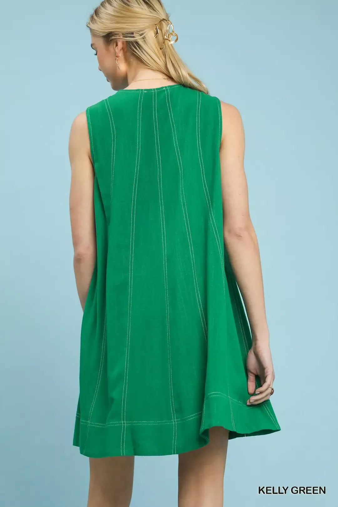 Hazel Blues® |  Umgee Linen Sleeveless Swing Dress