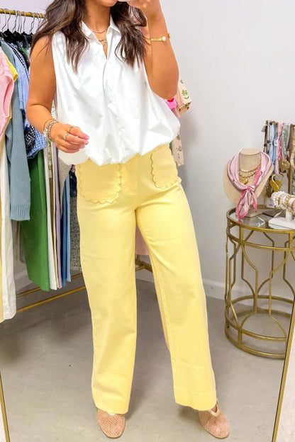 Hazel Blues® |  Sunny Scallop Pocket Jeans