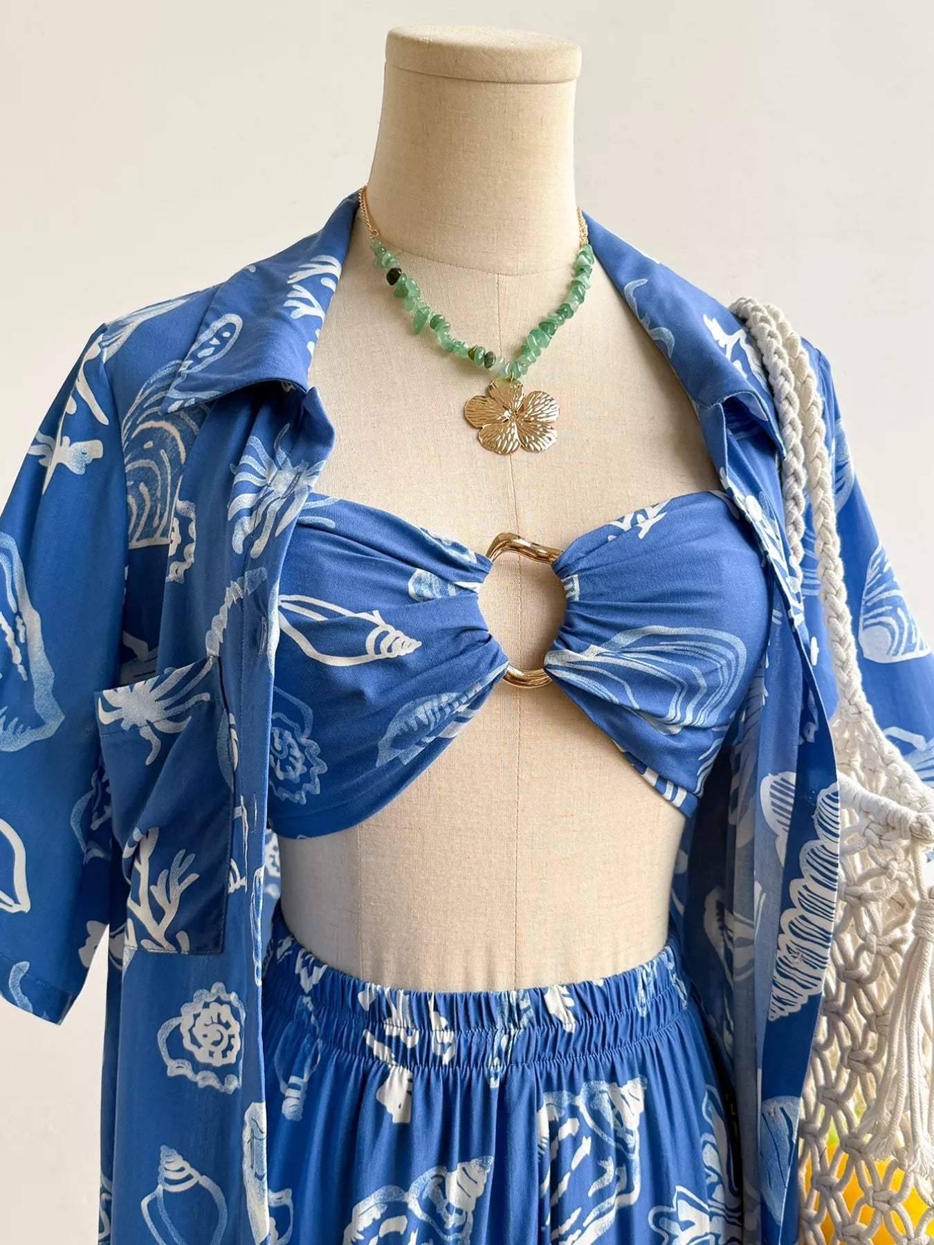 Hazel Blues® |  Seashell Print 3-Piece Summer Set