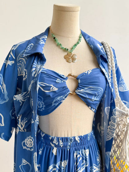 Hazel Blues® |  Seashell Print 3-Piece Summer Set