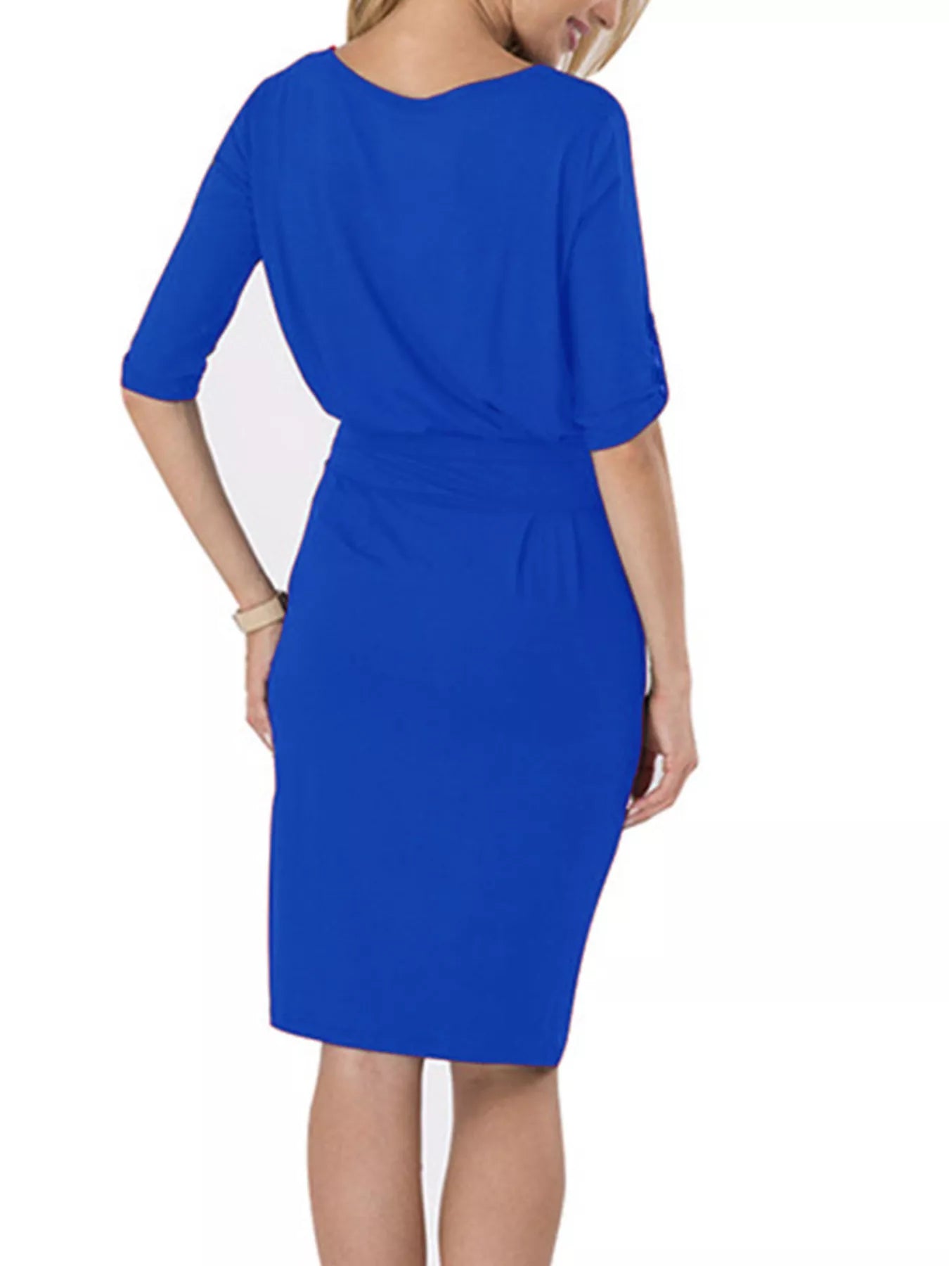 Hazel Blues® |  Tie-Waist Round Neck Dress