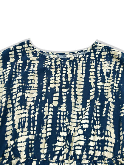 Hazel Blues® | Printed Long Sleeve Ruffle Hem Mini Dress