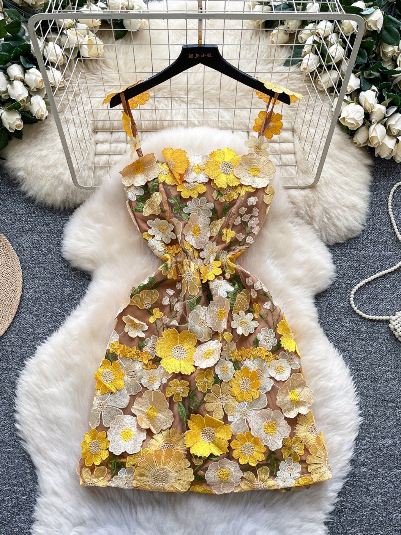 Hazel Blues® |  Floral Tie Waist Mini Dress