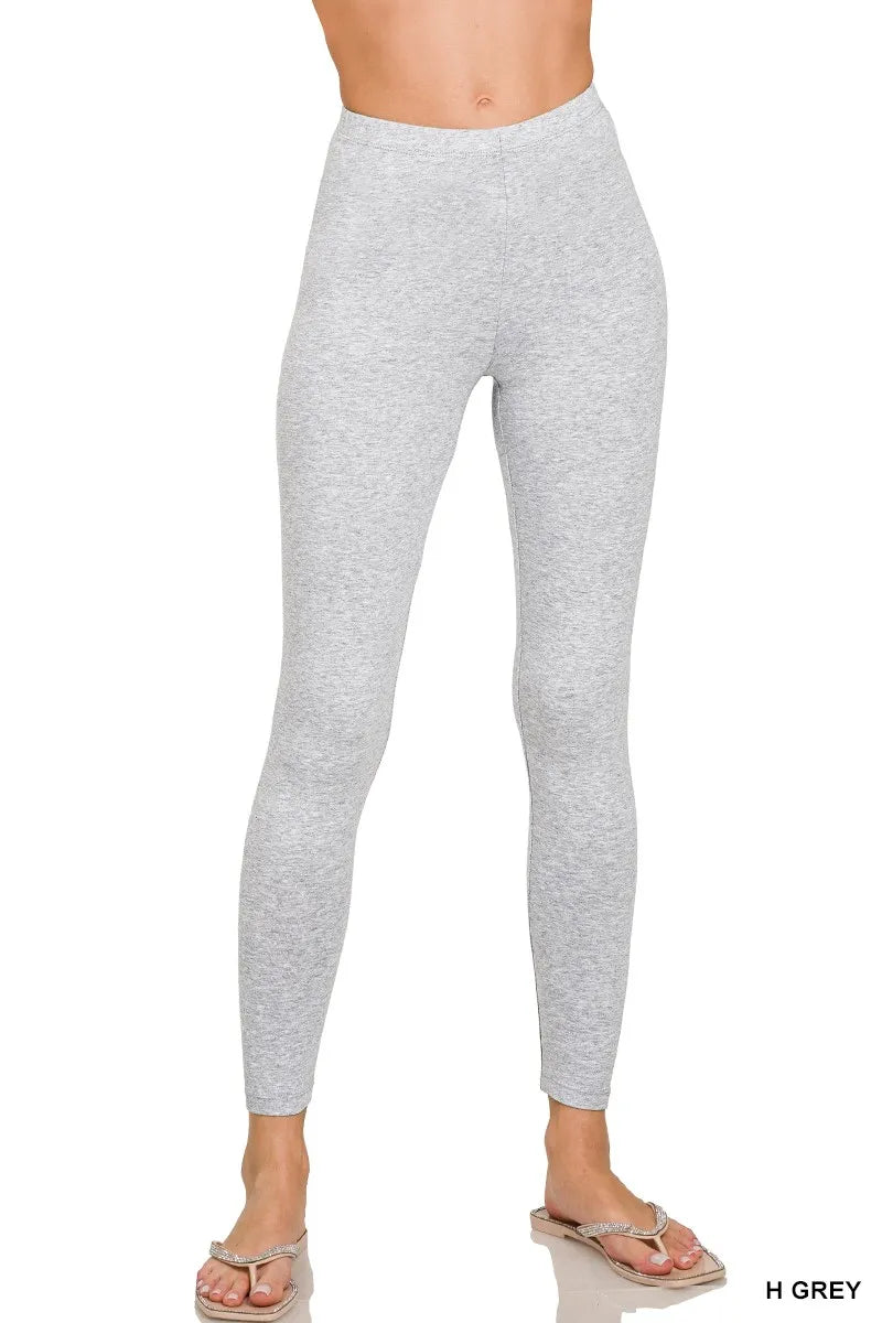 Hazel Blues® |  Zenana Premium Cotton Full Length Leggings