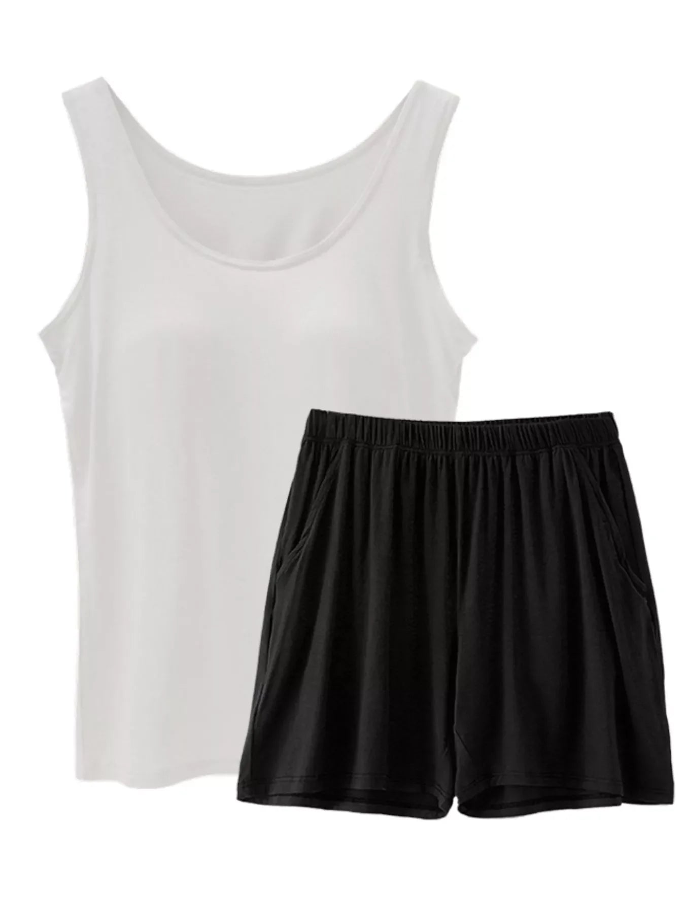 Hazel Blues® | Modal Padded Sleeveless Tank Top & Shorts Set