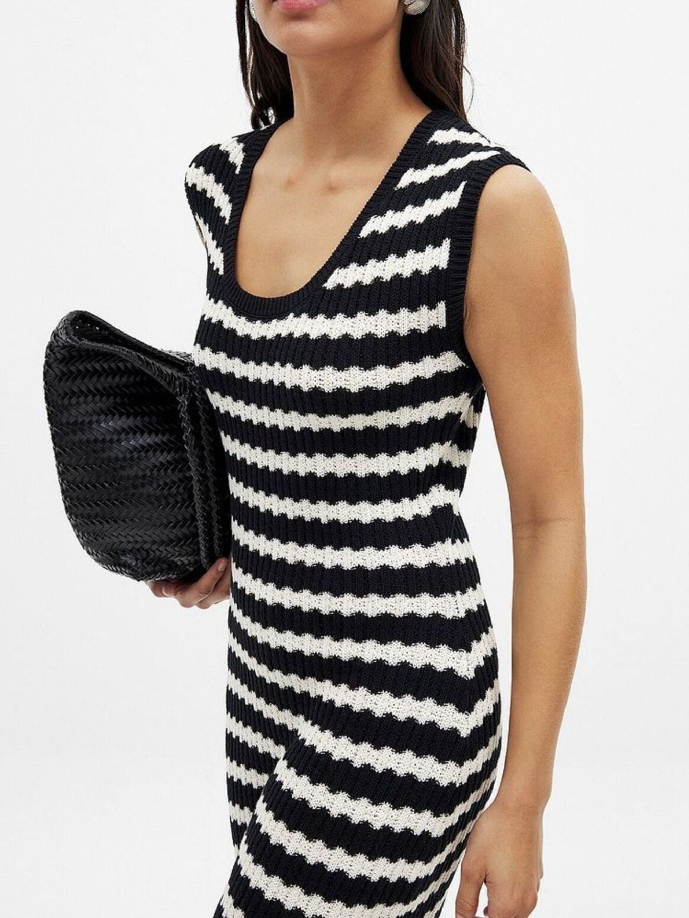 Hazel Blues® |  Side Slit Sleeveless Midi Knit Dress