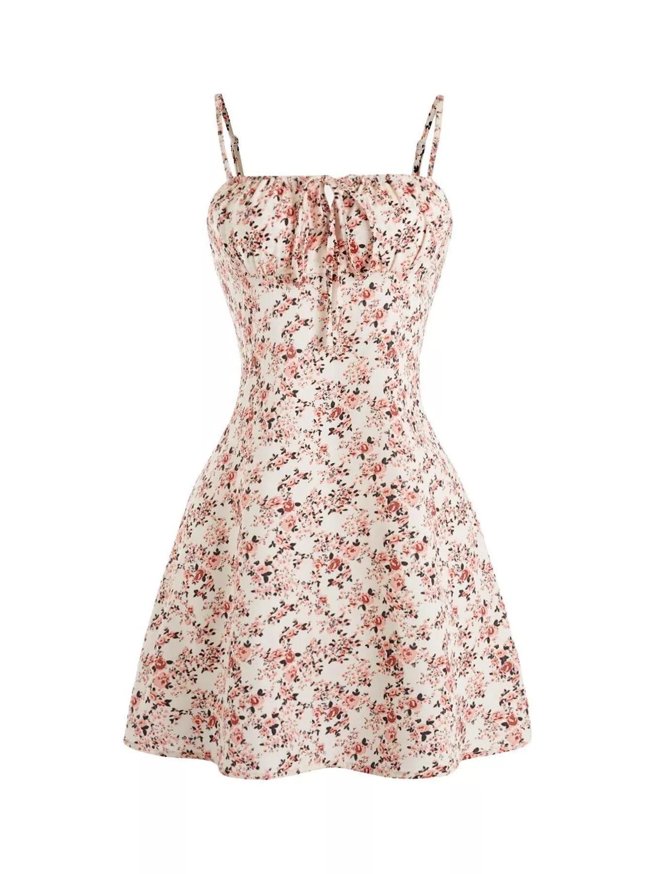 Hazel Blues® |  Floral Print Tie Strap Mini Dress