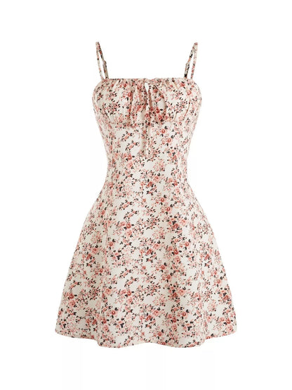 Hazel Blues® |  Floral Print Tie Strap Mini Dress