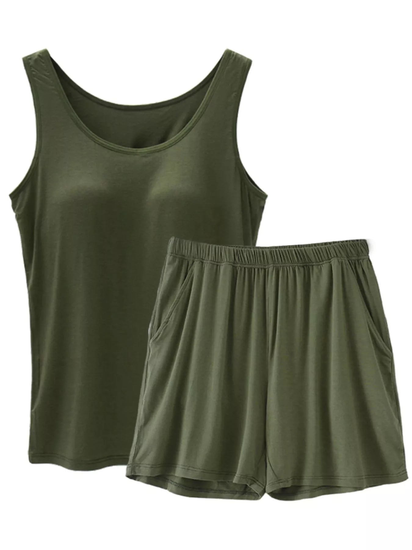 Hazel Blues® | Modal Padded Sleeveless Tank Top & Shorts Set