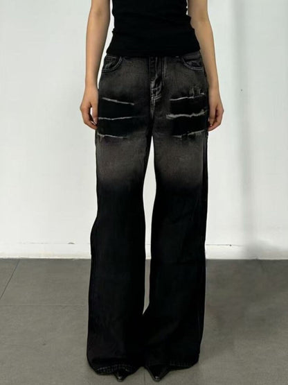 Hazel Blues® |  Washed Wide Leg Jeans
