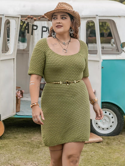 Hazel Blues® | Textured Knit Mini Dress