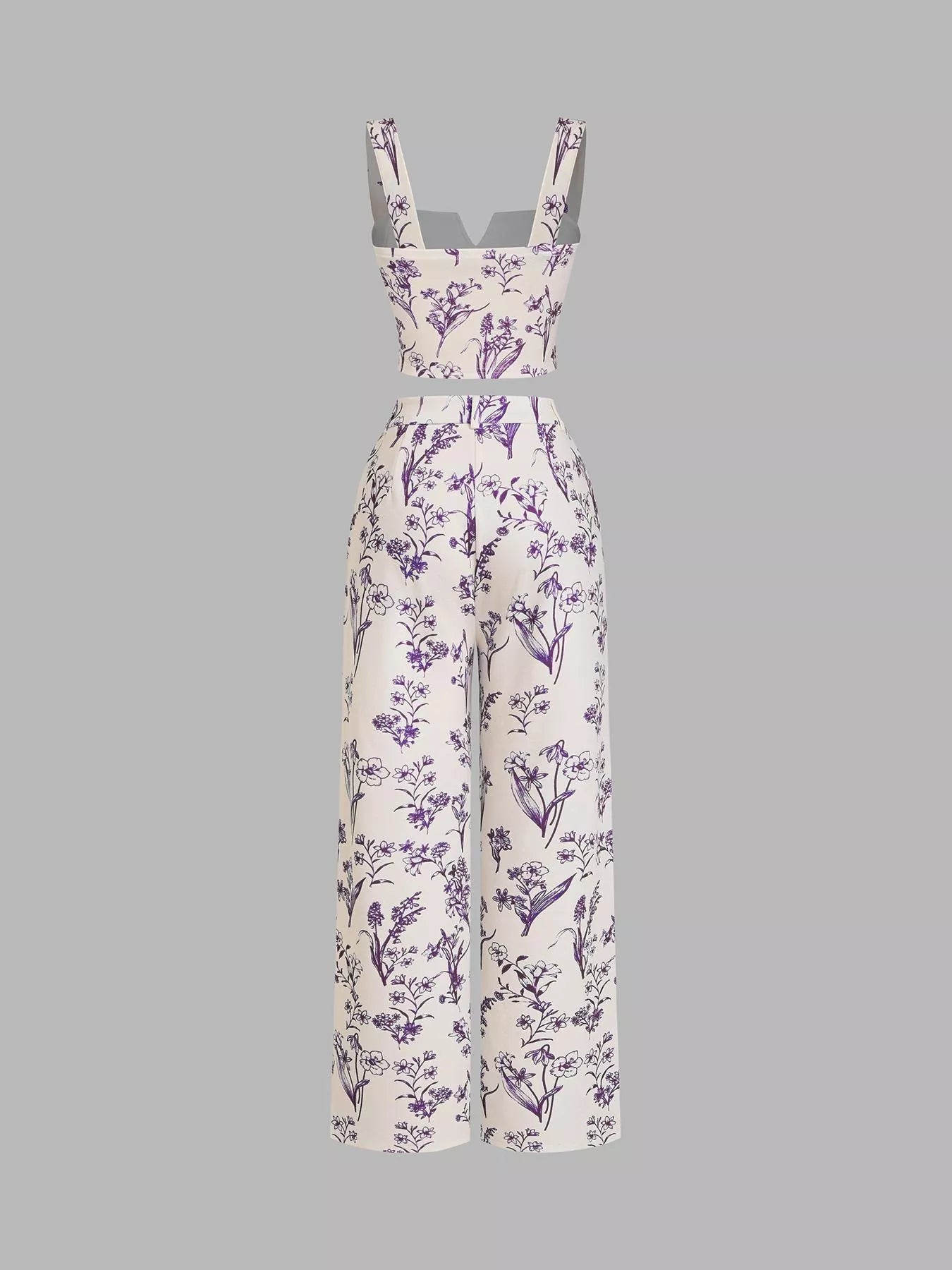 Hazel Blues® |  Floral Print Cami Top & Wide Leg Pants Set
