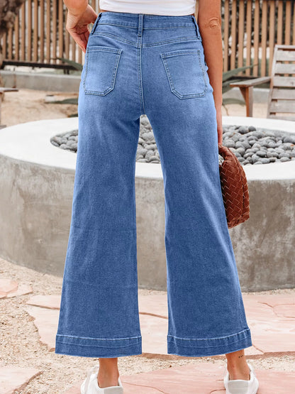 Hazel Blues® |  High-Waisted Wide Leg Flare Jeans