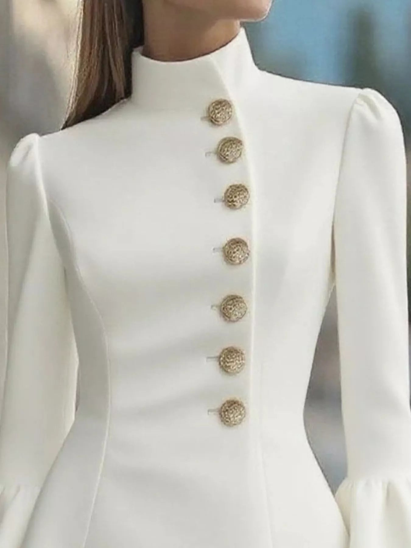Hazel Blues® |  Bell Sleeve Mini Dress with Front Button