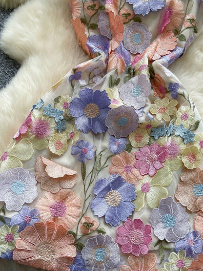 Hazel Blues® |  Floral Tie Waist Mini Dress