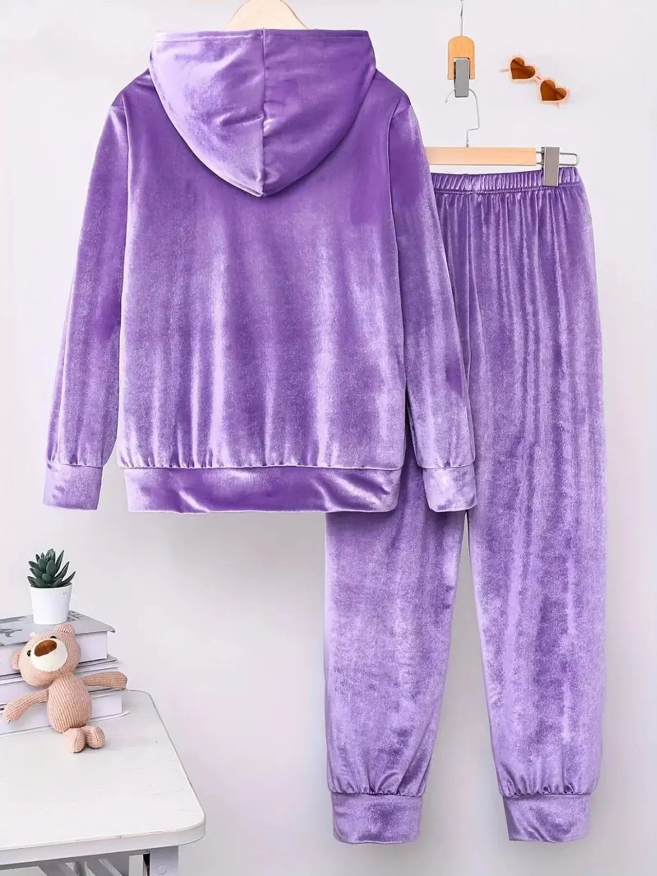Hazel Blues® | Velvet Hoodie and Pants Set